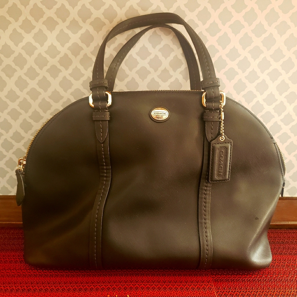 Coach black satchel purse